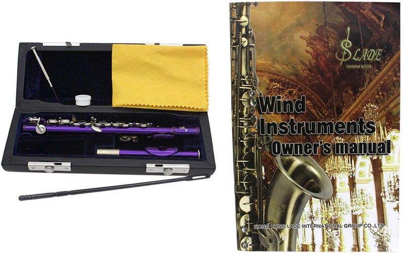 Luwecf C Key Piccolo Lightweight Easy to Play Woodwind Instrument 16 Hole Flute for Stage Performance Practice Classroom Beginner, Purple - Image 2